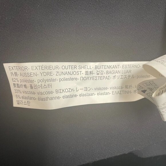 ZARA BASIC Blazer Womens Sz Large Black Ruffle Sleeve Fully Lined NO BELT - Picture 13 of 13